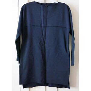 NWT $70 PRESTIGE Robert Kotas BeWear Navy Tunic Long Sleeves - S/M